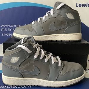 Air Jordan 1 Mid Cool Grey Kids 7y